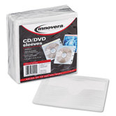 Two-Sided CD/DVD Sleeve, 100/Pack