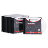 DVD+RW Discs, 4.7GB, 4x, with Jewel Cases, Silver, 10/Pack
