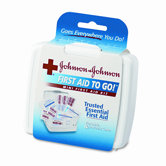 Mini First Aid To Go Kit, 12 Pieces, Plastic Case
