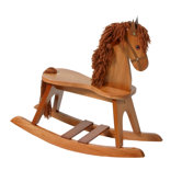 PlayTyme Child's Rocking Horse in Cognac Brown