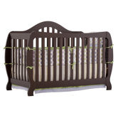 Monza Fixed Side Convertible Crib in Espresso