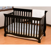 Carrara 4 in 1 Fixed Side Convertible Crib in Black