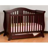 Vittoria 3 in 1 Fixed Side Convertible Crib in Cherry