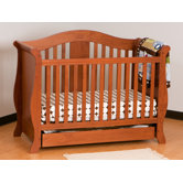 Vittoria 3 in 1 Fixed Side Convertible Crib in Oak