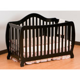 Monza 2 in 1 Fixed Side Convertible Crib in Black