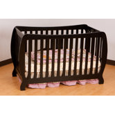 Monza II Fixed Side Convertible Crib in Black