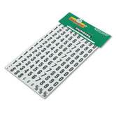 Magnetic Board Numbers, 3/4 High Black-on-White, 110/set
