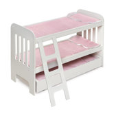 Trundle Doll Bunk Bed with Ladder