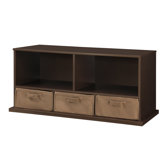 Shelf Storage Cubby with Three Baskets