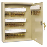 Locking Disc-Tumbler 80-Key Welded Steel Cabinet, 14w x 3-1/8d x 17-1/8h, Sand