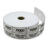 Double Ticket Roll, 10/CS, White
