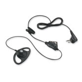 Hands-free Headset,for 2-Way Radios, 3/4"x2-3/4"x1-1/2", Black