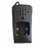 2-Way Radio Holster, Leather, 2-3/4"x1-3/4"x4-3/4", Black