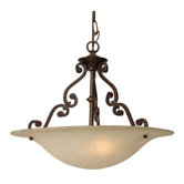 Scroll 3 Light Inverted Pendant