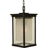Outdoor Hanging Pendant in Oiled Bronze