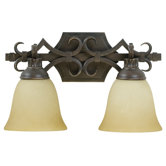 Florence Two Light Bath Vanity in Aged Bronze