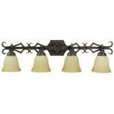 Florence Four Light Bath Vanity in Aged Bronze