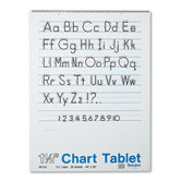 Chart Tablets w/Manuscript Cover, Ruled, White, 25 Sheets/Pad