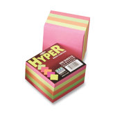 Memo Cube, 3-1/2"x3-1/2", 500 Sheets, Assorted Pastel