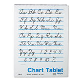 Chart Tablets, Unruled, White, 25 Sheets per Pad