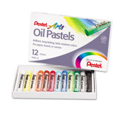 Oil Pastel Set with Carrying Case, 12/Set
