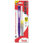 Mechanical Pencil,Refillable Lead/Eraser, 0.9mm,1/PK,Violet