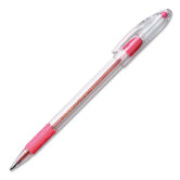 Ballpoint Pen, Refillable, Medium Point, 1.0mm, Pink, 12-Pack