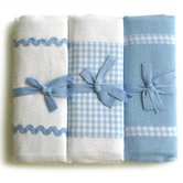 Tadpoles Classic Gingham Burp Cloth Set of 3