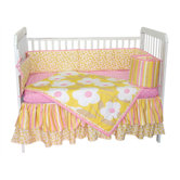 Field of Flowers Bedding Collection in Yellow and Pink