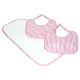 Tadpoles Classics Three Piece Bib & Burp Cloth Gift Set in Pink