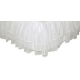 Triple Layer Tulle Bed Skirt in White