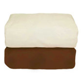 Tadpoles Organic Flannel Fitted Crib Sheets in Cocoa and Natural (Set of 2)
