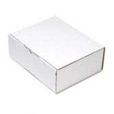 Corrugated Cardboard Die-Cut Folded Mailing Box, 8-3/4 x 11-1/4 x 4, White