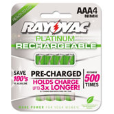 Platinum Rechargeable AAA NiMH Battery, 4/Pack