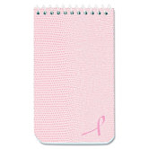 National Brand Pink Ribbon Memo Book, Pink Cover