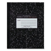 Composition Book, Marble Design, 10"x8", 60 Sheets, Black