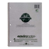 Notebook Paper, 1-Sub, College Ruled, 80/Sheets, 11"x8-1/2", Gray