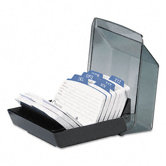 Petite Covered Tray Card File Holds