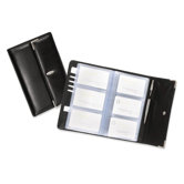 Business Card Book, 96 Capacity, 5-1/4"x10"x1", Black
