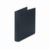 Heavy-Duty Locking Round Ring Binder, 8-1/2 x 11, 1-1/2in Cap, Black