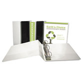 EcoChoice Recycled Round Ring View Binder, 3", White