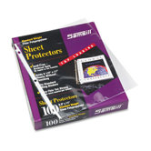 Top-Load Poly Ring Binder Sheet Protectors, Std Weight, Letter, 100/Box