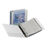 3-Ring Vue Binder, 1-1/2" Capacity, 11"x8-1/2", White