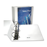 Non-Stick D-Ring Locking View Binder, 8-1/2 x 11, 4in Capacity, White