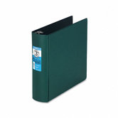 Heavy-Duty Locking Round Ring Binder, 8-1/2 x 11, 3in Capacity, Green