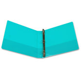 Antimicrobial Presentation View Binders, 1in Capacity, 2/Pack, Turquoise