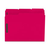 Folder, 2 Fasteners, 1/3 Assorted Tab Cut, Letter, 50 per Box, Various Colors