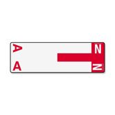 Alpha-Z Color-Coded First Letter Name Labels, A & N, 100/Pack, A & N, Red