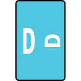 Alpha-Z Color-Coded Second Letter Labels, Letter A, 100/Pack, Letter D, Light Blue