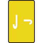 Alpha-Z Color-Coded Second Letter Labels, Letter A, 100/Pack, Letter J, Yellow